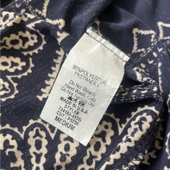 Sew in Love Medium Half Sleeve Navy Blue Flowy Women’s Dress - Picture 5 of 5